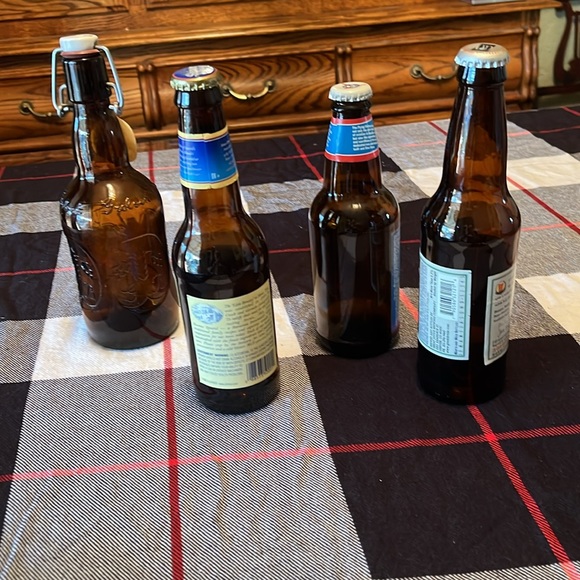 Collectible Beer Bottles (4) VTG with lids - Picture 3 of 3